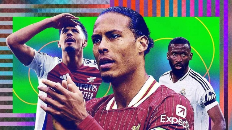 ESPN年度10大中后衛(wèi)：范迪克當(dāng)選最佳，阿森納2將前4，呂迪格第3