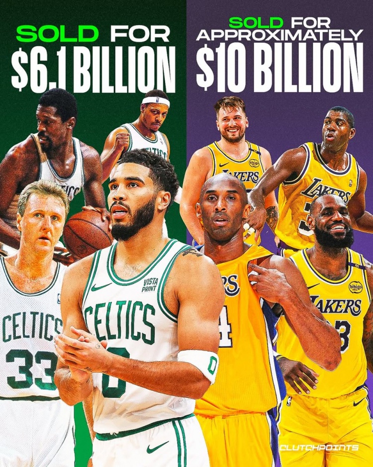 NBA黃綠兩大豪門(mén)均易主！綠軍以61億出售 湖人交易估值100億??