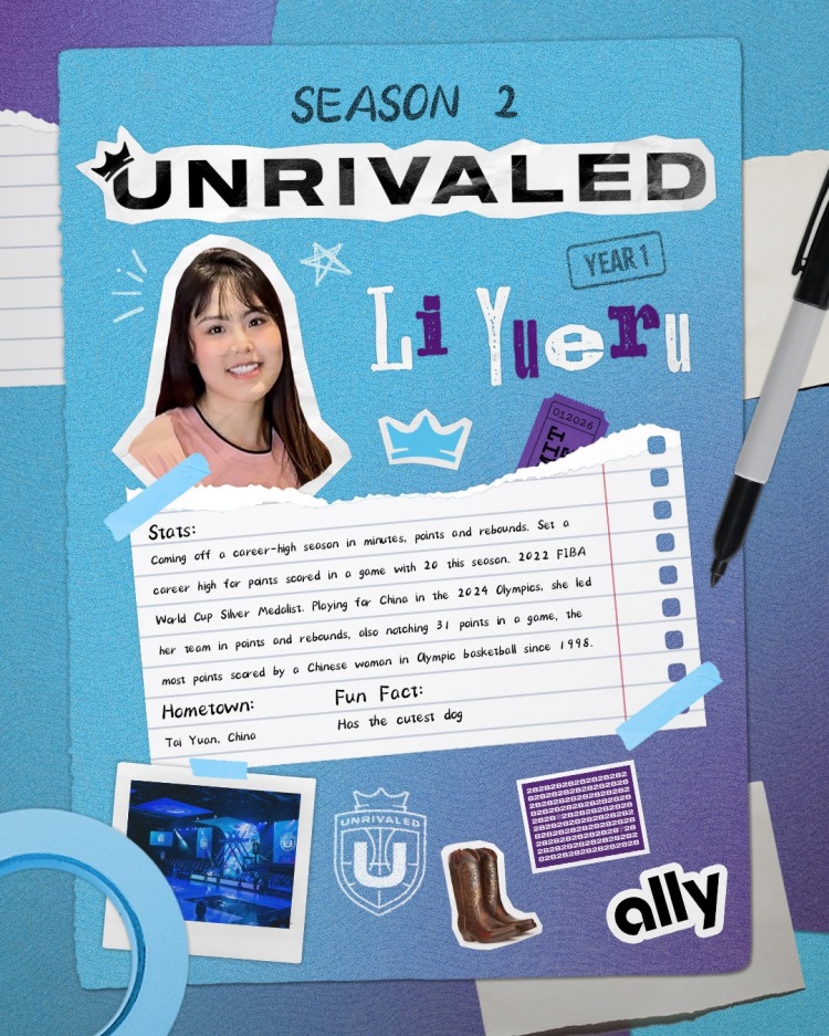 一月份開打！三人籃球聯(lián)賽Unrivaled官宣李月汝加盟！